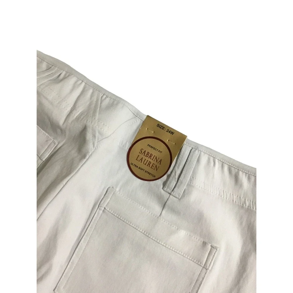 Sabrina Lauren Ultra Soft Stretch Shorts Size 24W NWT